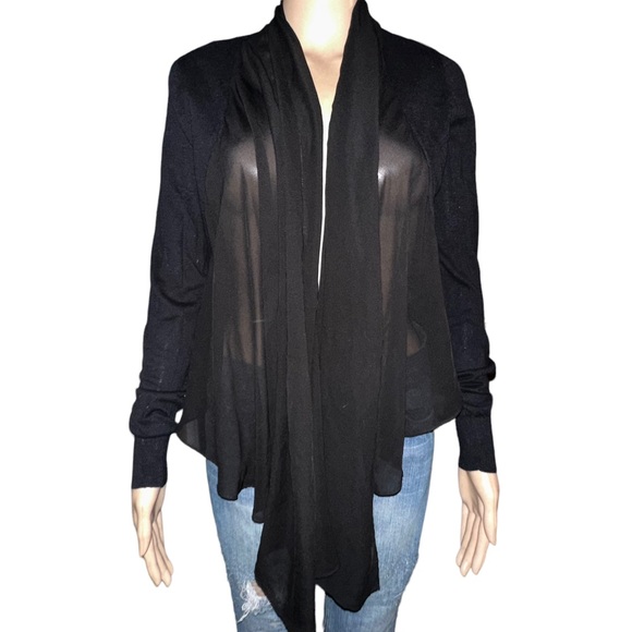 Guess open lace drape front cardigan sweater - Picture 1 of 6